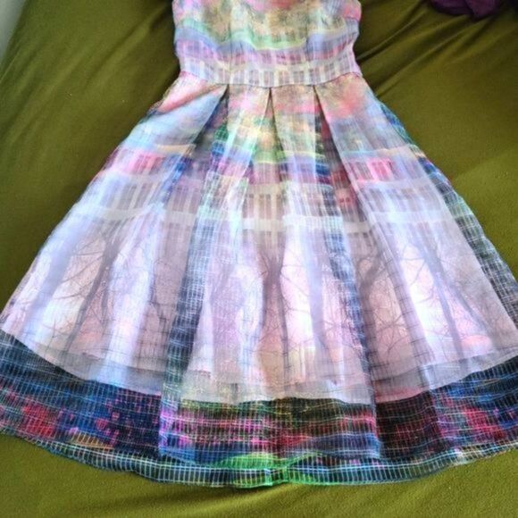 Cynthia Steffe Fit/Flare‎ Cityscape Print Dress - Picture 5 of 14